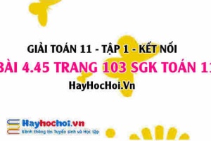 Giải bài 4.45 trang 103 Toán 11 tập 1 SGK Kết nối tri thức
